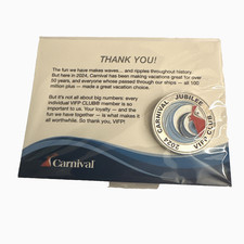 Carnival Jubilee Inaugural Sailings 2024 VIFP Platinum Lapel Pin Collectible New picture