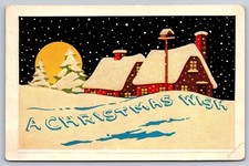 Christmas Wish Embossed Postcard picture