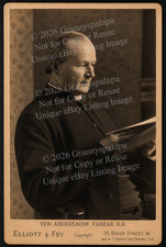 Antique Cabinet Card Photo-Dean Frederic W Farrar-1831-1903-Canterbury Clergyman picture