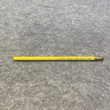 Vintage Lisbon Bank and Trust Co. Advertising Wood Pencil Yellow picture