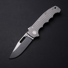Demko Knives AD20 Full Width FG1 -  Textured Ti / Clip Point 3V Blade picture
