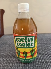 Vintage Cactus Cooler  16 oz Glass Bottle Never Open picture