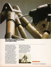 Raytheon Vintage Magazine Ad TRC-170 Troposcatter Antenna 1980s Era picture