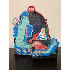 Loungefly Disney Alice In Wonderland Caterpillar & Alice Mini Backpack Wallet picture