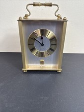 Vintage GE Quartz Mantel Clock West Germany Gold Tone Battery Operated WORKS picture