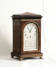 A Miniature Rosewood Library Clock, C. 1830, by Thwaites & Reed, London, 9