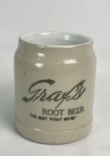 Vintage GRAF’s Root Beer Advertising Stoneware Mug Stein picture