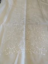 Vintage Embroidered Lace Wedding or Sheer Panel Fabric New picture