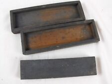 Vintage Oil Sharpening / Honing Stone in Wooden Case Whetstone 8 x 2 x 1 inches picture