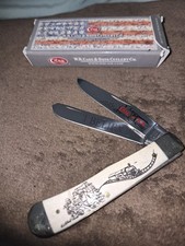 2013 Case XX Christmas I BELIEVE Trapper Knife R.J. McDonald Art picture