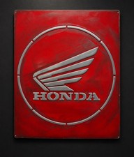 Honda Vintage Style Garage Sign 20x24 Handmade Aluminum Relief Metal Wall Art picture