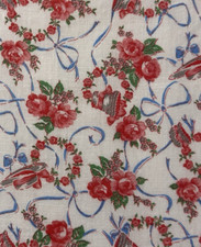 1920-1940s feedsack fabric piece 9x10