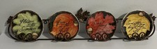 MWW Market Mini Plate Set Fall Leaf Collage Autumn & Leaf Mini Plate Rack Holder picture