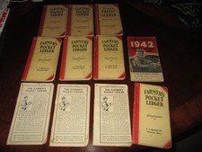 10+ Vintage John Deere Pocket Ledger Run  1936-1948 Owatonna MN WW2 Era picture