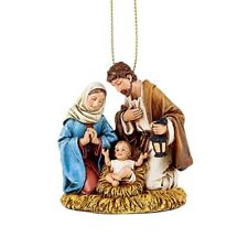 Holy Family Nativity Jesus in a Manger Mary and Joseph Christmas Ornament 2.5 In picture