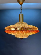 Vintage Carl Fagerlund Style Swedish Ruby Ceiling Suspension 4-Lights Lamp 1960s picture