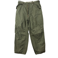 Vintage M51 Field Trousers Mens Medium Regular 33x28 Olive Korean War Cargo 50s picture