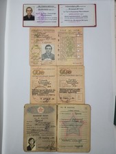 Vintage USSR documents for one person Here is a transcript of the text from al picture