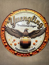 NEW “Yuengling Traditional Lager” W/An Eagle On Top Of A Beer Barrel 8”x8” picture