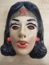 Vintage  1976 Adult Size DC Comics Ben Cooper Wonder Woman Mask  picture