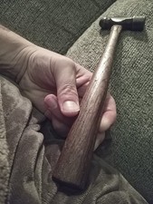 Vintage 1954 PLUMB 6-Oz Ball Peen Hammer Original Smooth Hickory Handle Pre-Perm picture