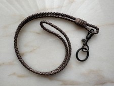 Bottega Veneta Leather Bronze Braided Keyring Detachable Ring Used picture