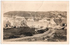 Monhegan, ME Maine 1930 RPPC Postcard, Birdseye View picture
