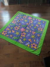 NOS Vintage Terrisol Giant Beach Towel Blanket 90s Neon Tropical Ocean Sea Life picture