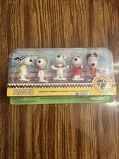 Peanuts 75th Anniversary Snoopy Figure Set 5-Pack Joe Cool Flying Ace New NIB picture