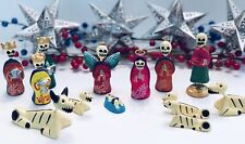DAY of the DEAD Nativity, Christmas Nativity Set 13 Pcs, Mexican Folk Art  picture