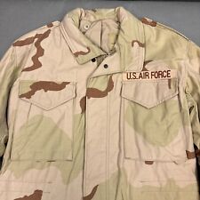 Vintage US Air Force Field Coat Mens Small Brown Desert Camo Cold Weather USAF picture