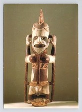 Vintage Tribal Art Postcard Papua New Guinea New Ireland Uli Ancestor Figure picture