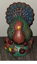 Vintage Thanksgiving Turkey Candle 6” Large Fall Harvest Holiday Decor Candle  picture