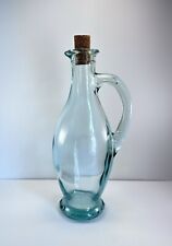 Vintage-Style Tall Green Glass Beverage Pitcher or Decorative Cruet picture