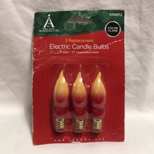 **FREE Shipping VINTAGE Holiday Wonderland Electric FLAME candle Bulbs UNOPENED  picture