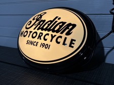 Vintage INDIAN MOTORCYCLE Since 1901 Original Dealer illuminated SIGN 14