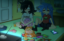Otaku Party Watamote Lucky Star Tomoko Kuroki Anime Poster 11x17in Wall Art picture