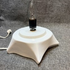 Vintage Holland Mold White Ceramic Christmas Tree Star Replacement Base Light picture