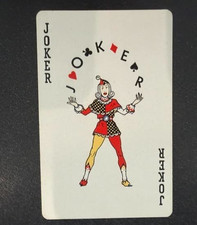 1946 Playing Card BIGELOW & brown  LINCOLN  INSURANCE Joker of clubs Lincoln picture