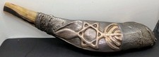 Jewish Shofar Horn Silver & Gold Hebrew Roots Jerusalem Holy Land Marked 925 picture