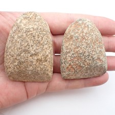Pair Lovely Ancient Sahara Neolithic Stone Celt African Trade Tribal Early Man picture