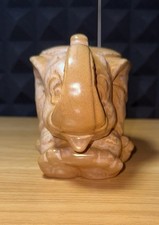 Vintage Frankoma Pottery Desert Gold Elephant Bank w/Original Stopper NICE #380 picture