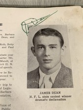 James Dean 1949 Senior Yearbook Fairmount High School Dean’s Autographs x 2 picture
