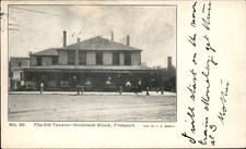 Freeport ME Old Tavern Holbrook Block F. E. Merrill c1900s-10s Vintage Postcard picture