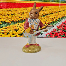 Royal Doulton Bunnykins Mr. Bunnybeat Strumming Figurine Golden Jubilee DB16 picture