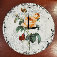 ROSE TOILE Plate Wall Clock AMERICAN ATELIER At HOME 10.5
