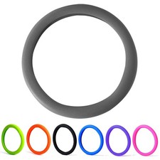 Grey Universal Silicone Stretchy Steering Wheel Cover 14 15 16 Inch Protector picture