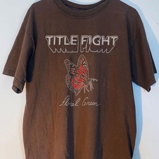 Retro Title Fight - Floral Green Unisex T-Shirt S-5XL picture