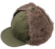 Size 7 1/4 - US Military M-1951 Korean War Era OD Pile Cap M51 Cold Weather  MQ1 picture