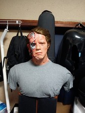 Ultra Rare Original Terminator T-800 Battle Damage Life-Size Bust Prop Replica A picture